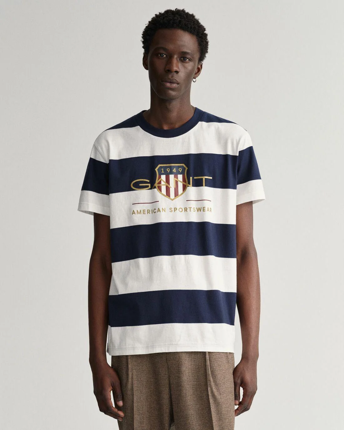 T-Shirts | Mens GANT Barstripe Archive Shield T-Shirt Eggshell