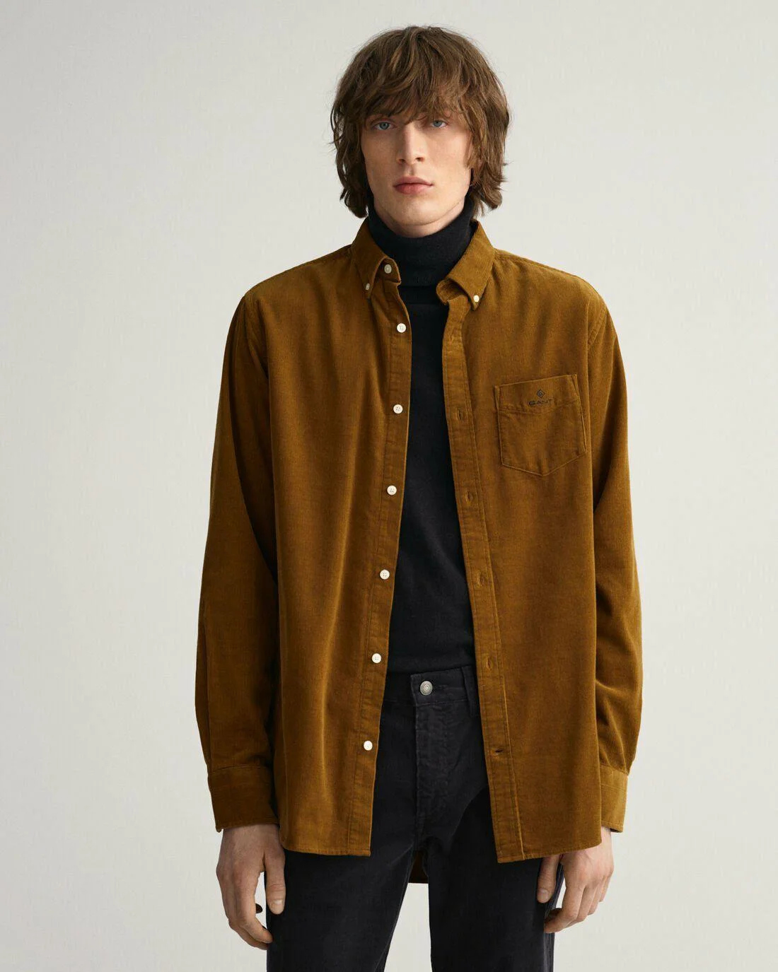 Shirts | Mens GANT Regular Fit Corduroy Shirt Suede Brown