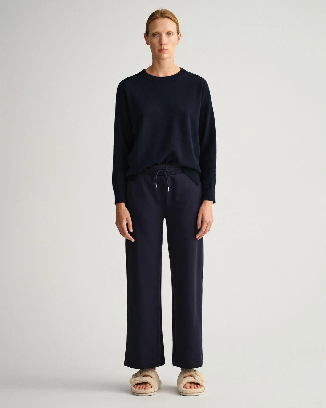 Trousers | Womens GANT Flared Sweat Pants Evening Blue