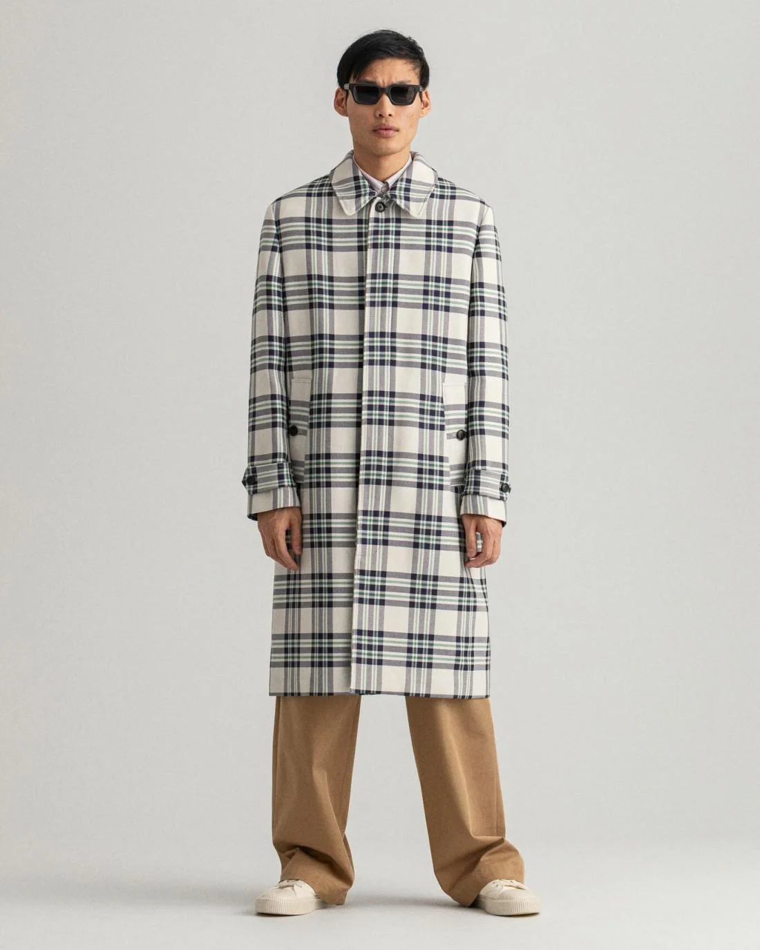 Jackets And Coats | Mens GANT Check Car Coat Evening Blue