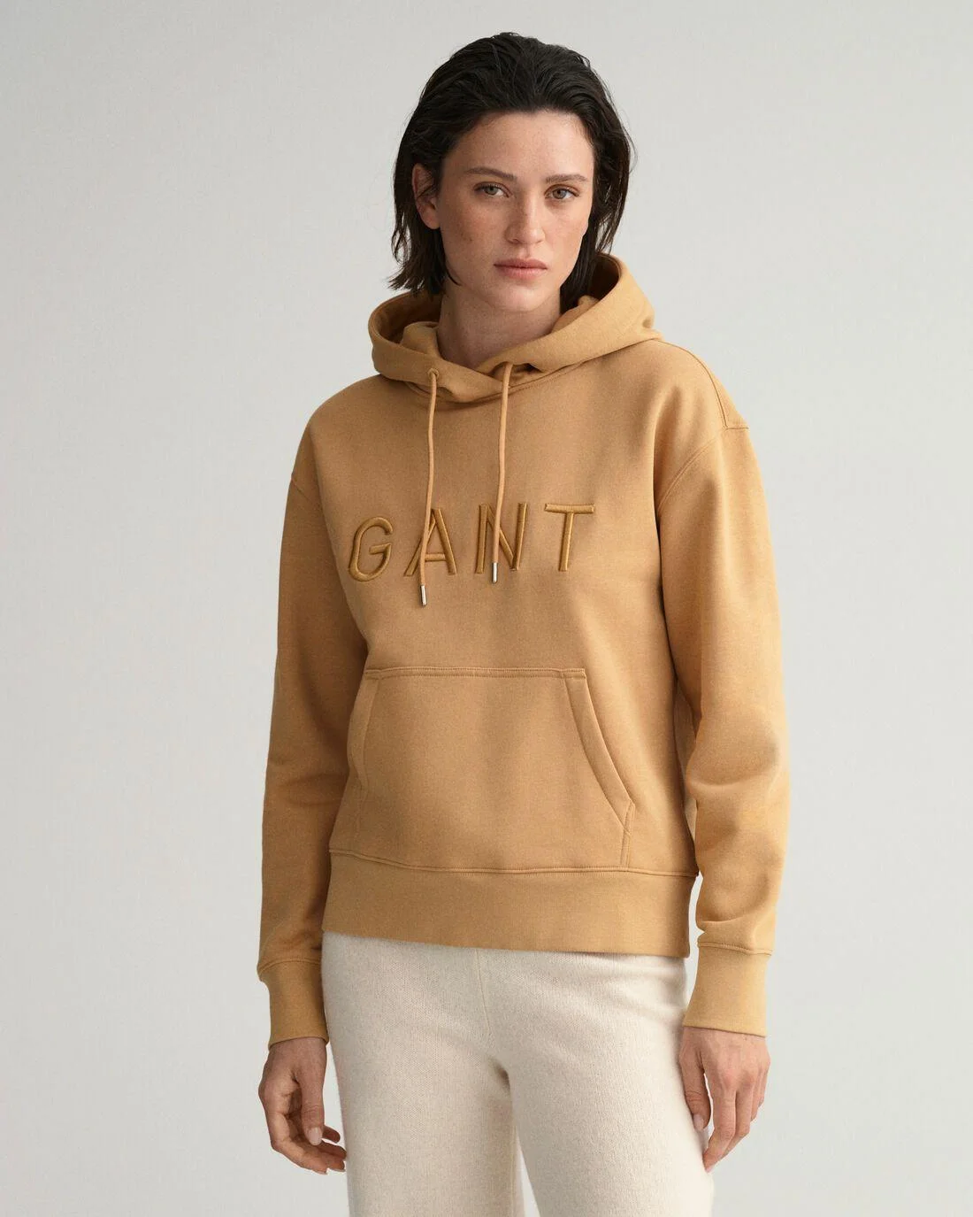 Hoodies And Sweats | Womens GANT Tonal Hoodie Toffee Beige