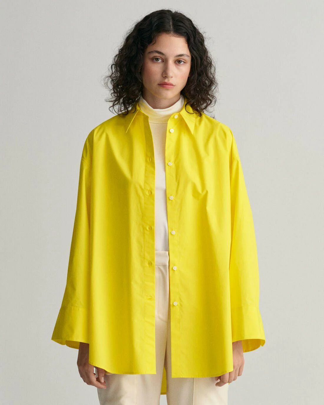 Shirts And Blouses | Womens GANT Oversized Fit Wide Cuff Shirt Electric Yellow