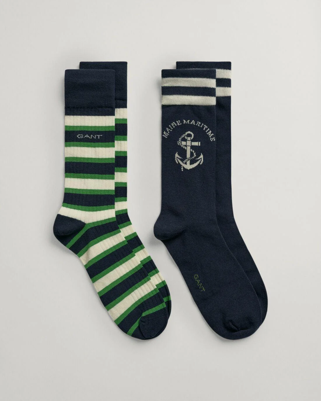 Socks | Mens GANT 2-Pack Maritime Socks Evening Blue