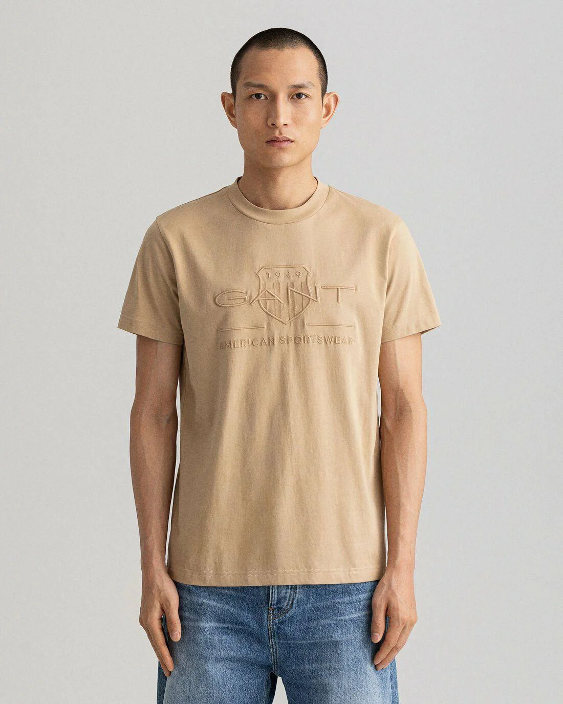 T-Shirts | Mens GANT Tonal Archive Shield T-Shirt Hazelwood Beige