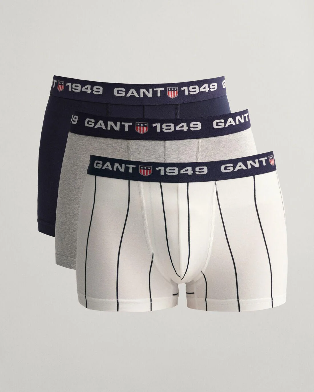 Underwear | Mens GANT 3-Pack Wide Stripe Trunks White