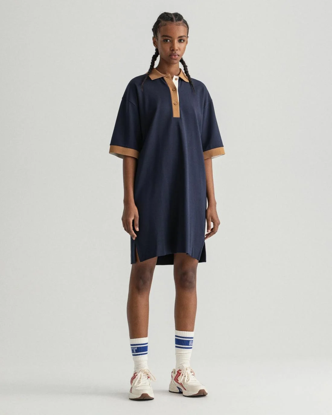 Dresses | Womens GANT Colorblock Polo Dress Evening Blue