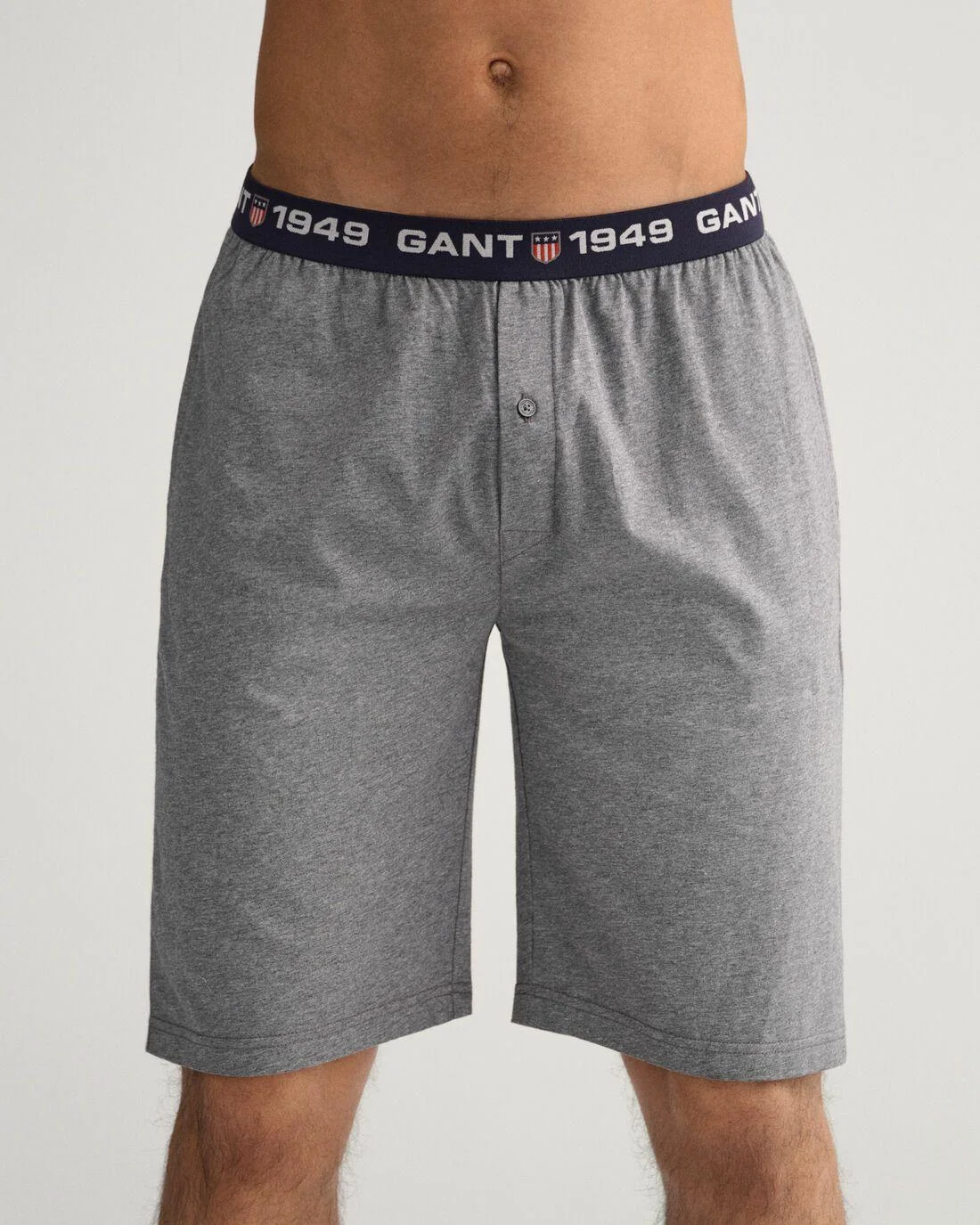 Nightwear | Mens GANT Retro Shield Pajama Shorts Dark Grey Melange