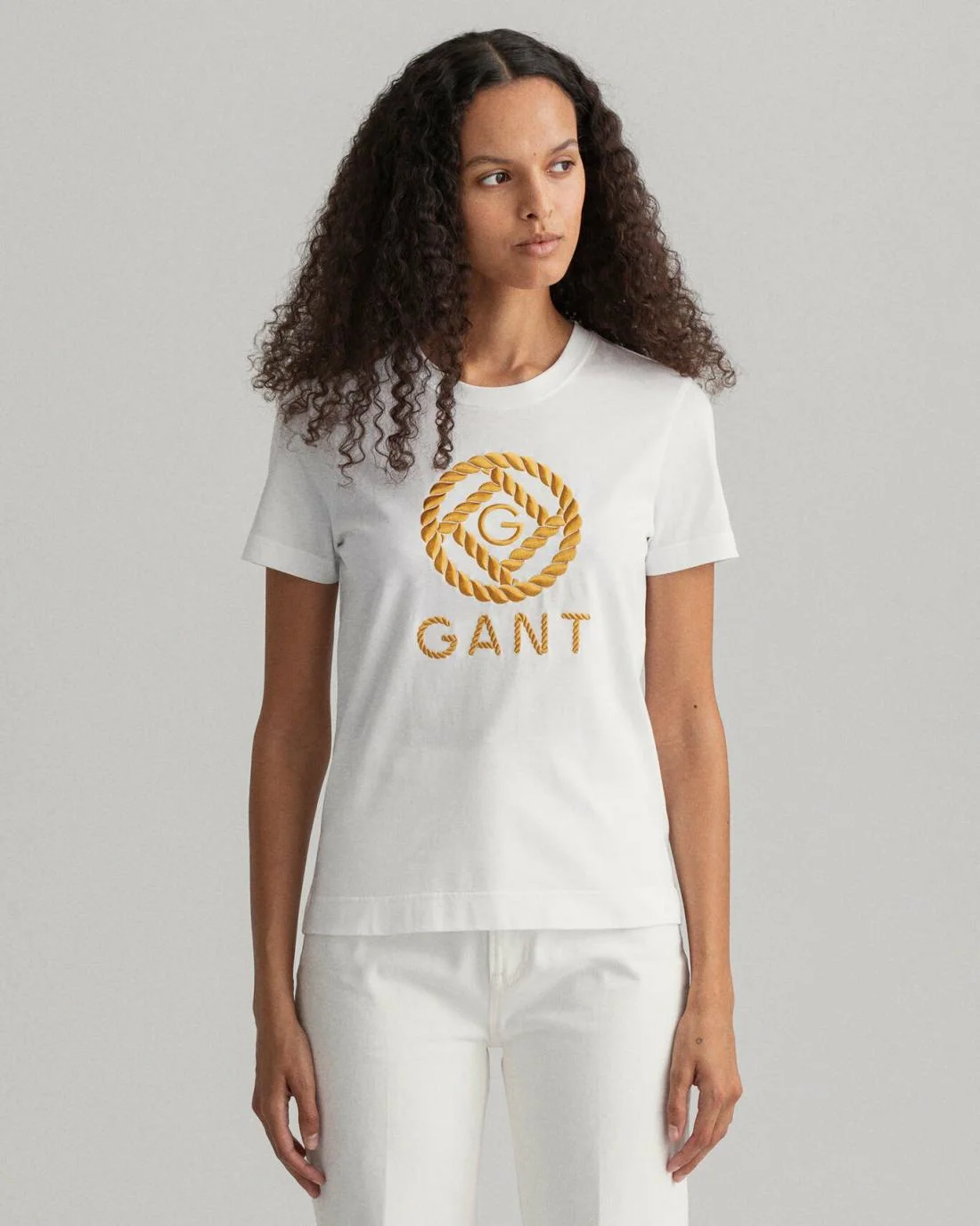 Polos And T-Shirts | Womens GANT Rope Icon T-Shirt White