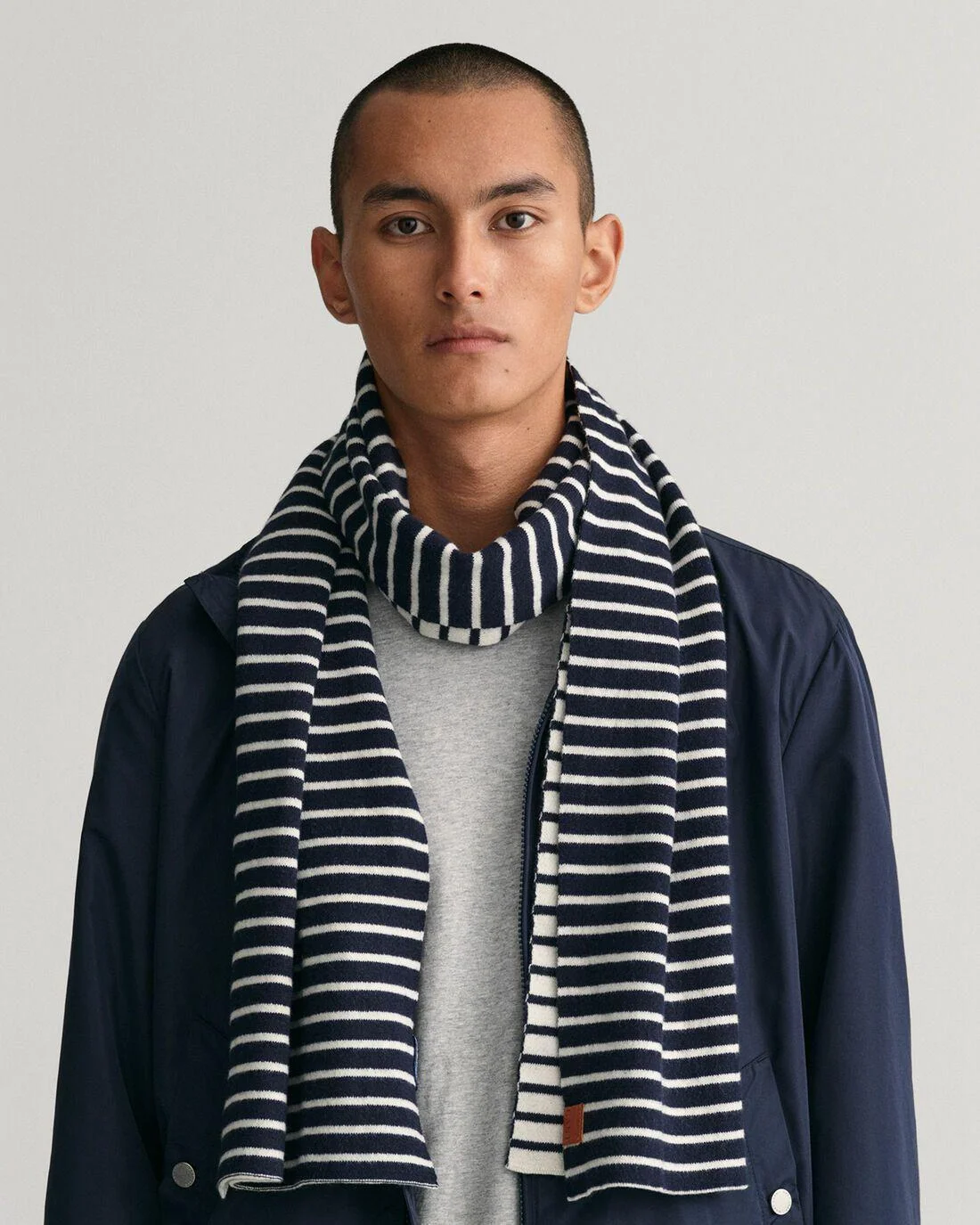 Gloves &amp; Scarves | Mens GANT Striped Scarf Evening Blue