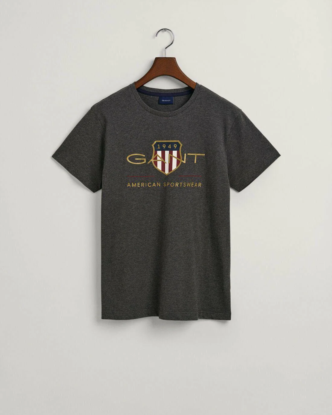 T-Shirts | Mens GANT Archive Shield T-Shirt Antracit Melange