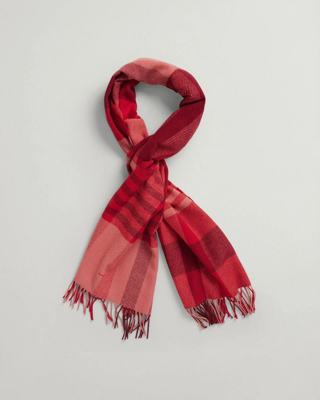 Scarves | Womens GANT Big Check Wool Scarf Equestrian Red