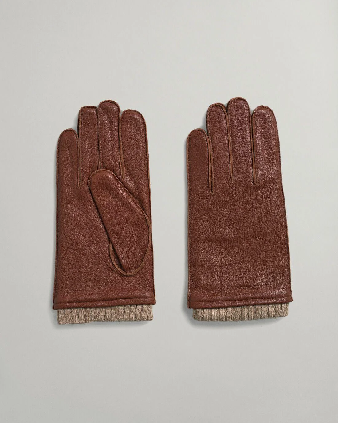 Gloves &amp; Scarves | Mens GANT Leather Gloves Clay Brown