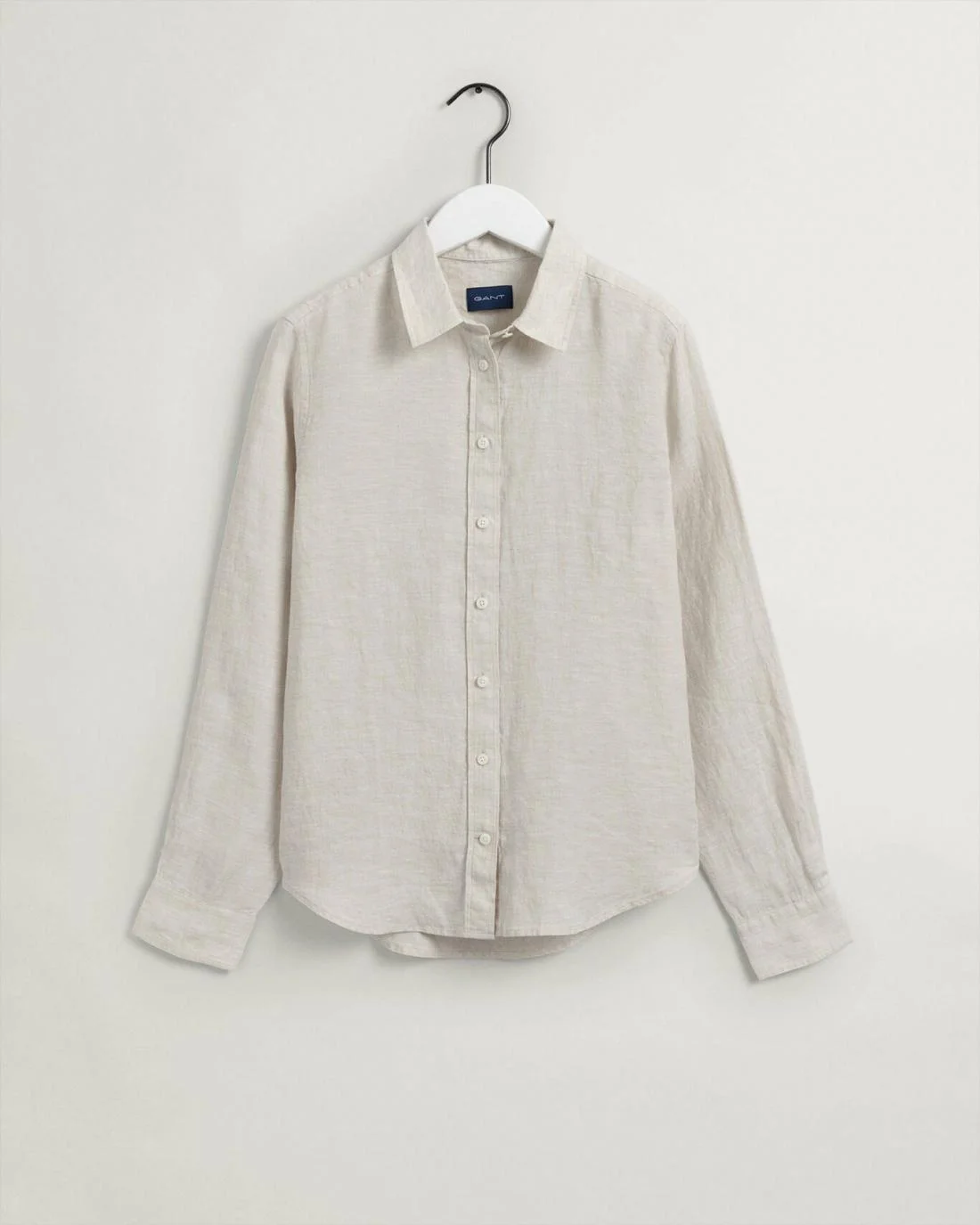 Shirts And Blouses | Womens GANT Linen Chambray Shirt Desert Beige