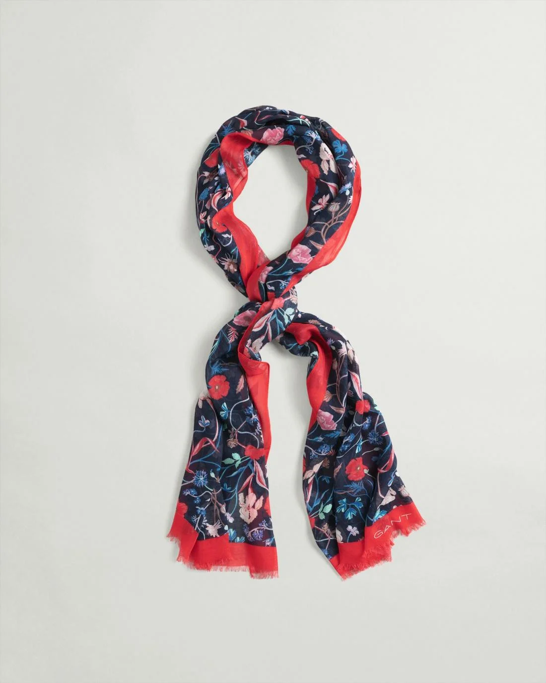 Scarves | Womens GANT Wild Floral Print Scarf Evening Blue