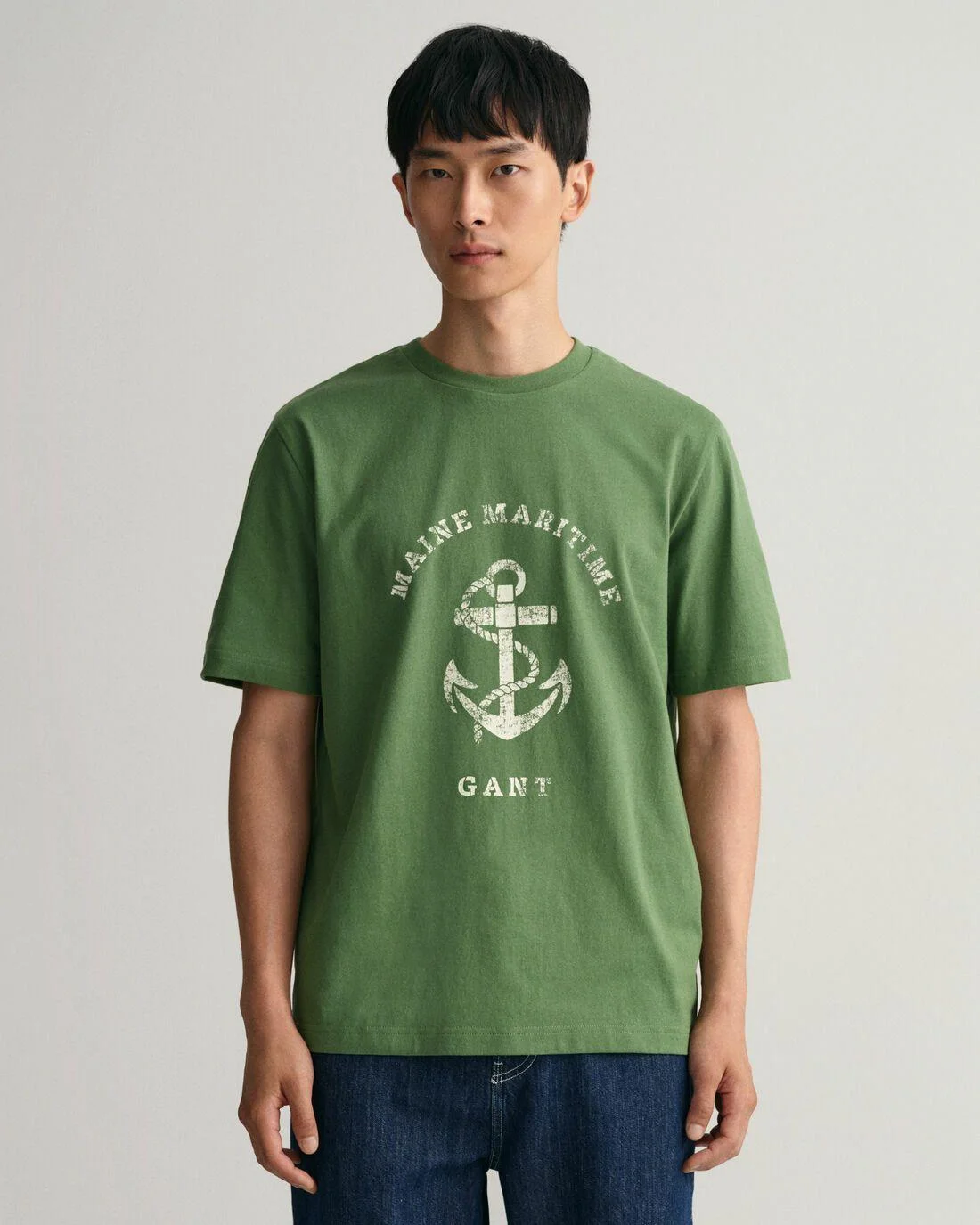 T-Shirts | Mens GANT Maritime T-Shirt Leaf Green