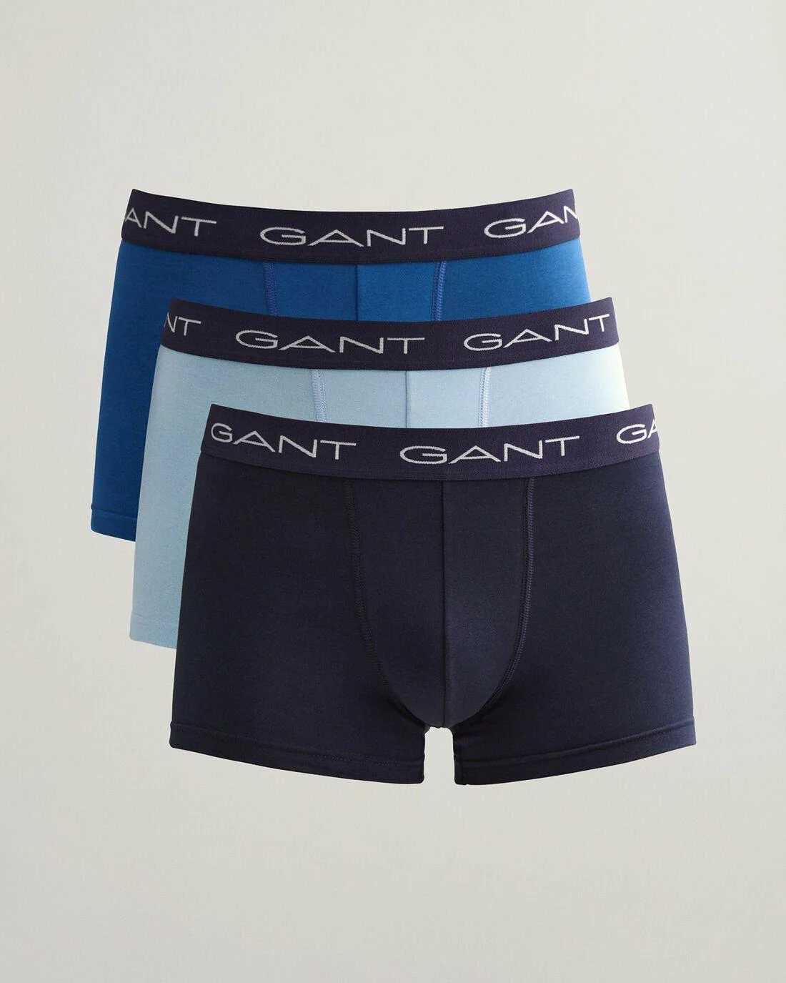 Underwear | Mens GANT 3-Pack Trunks Lake Blue