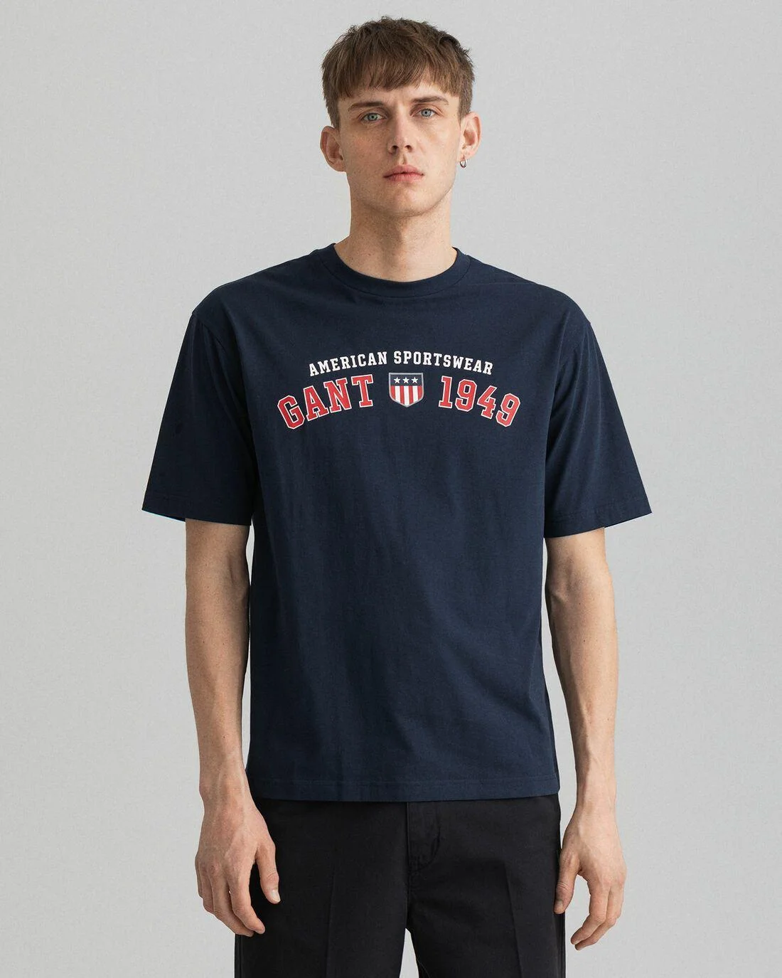 T-Shirts | Mens GANT Retro Shield T-Shirt Evening Blue