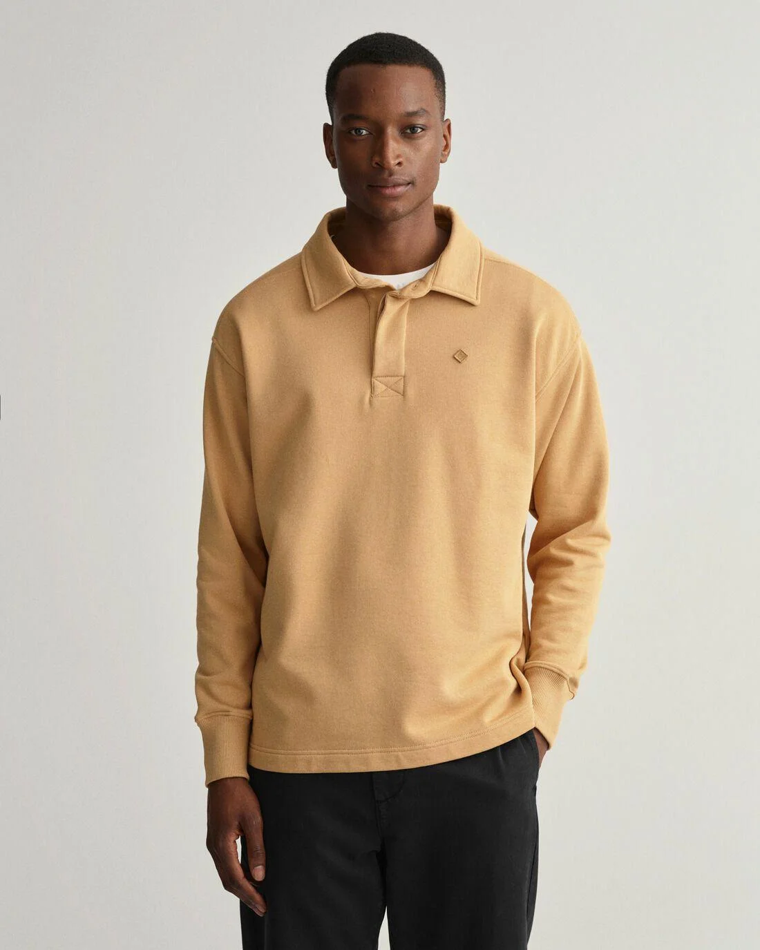 Rugby Shirts | Mens GANT Icon G Sweat Heavy Rugger Toffee Beige