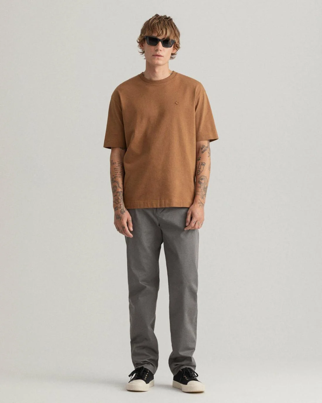 Chinos | Mens GANT Allister Regular Fit Twill Chinos Graphite