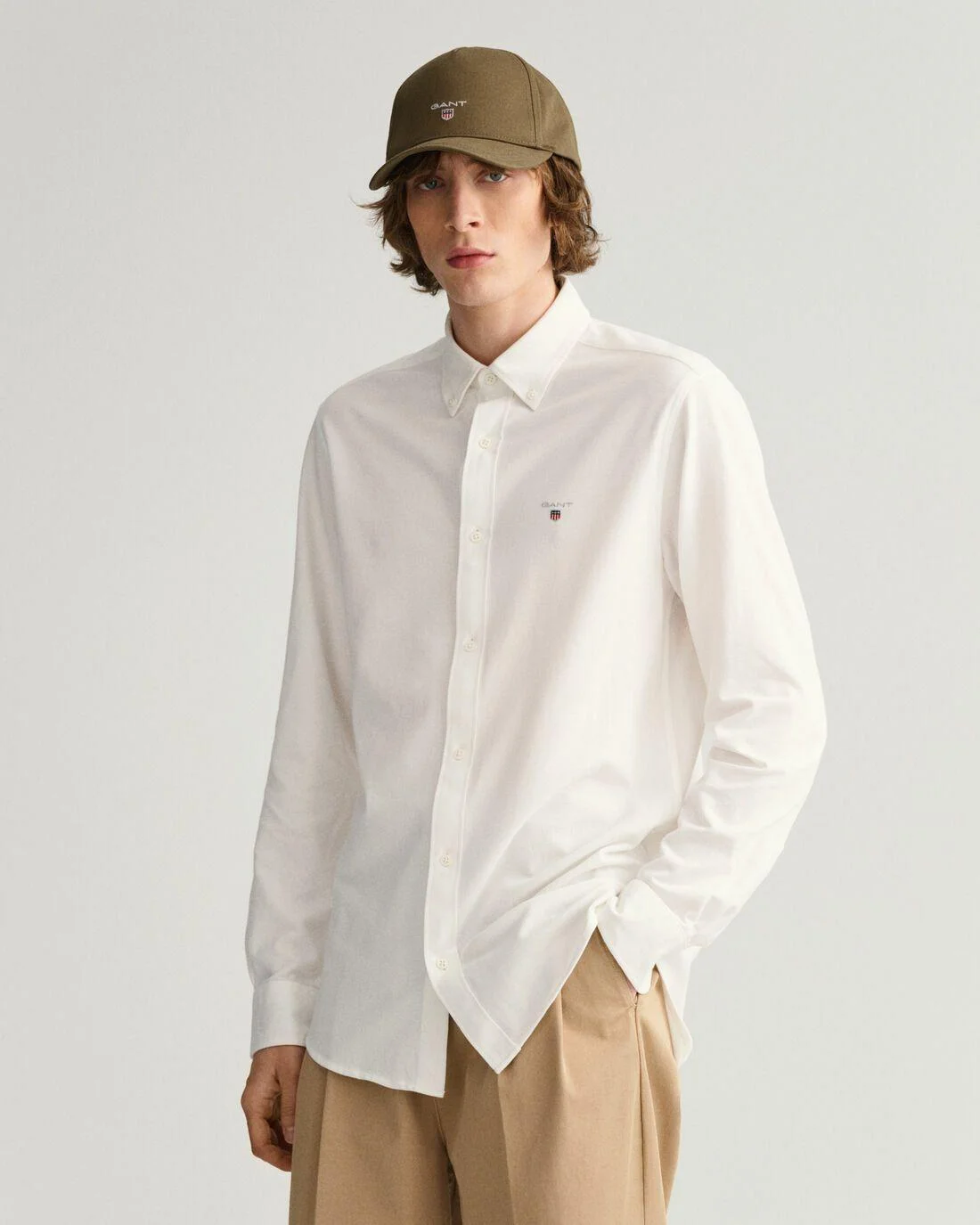 Shirts | Mens GANT Regular Fit Jersey Piqué Shirt White