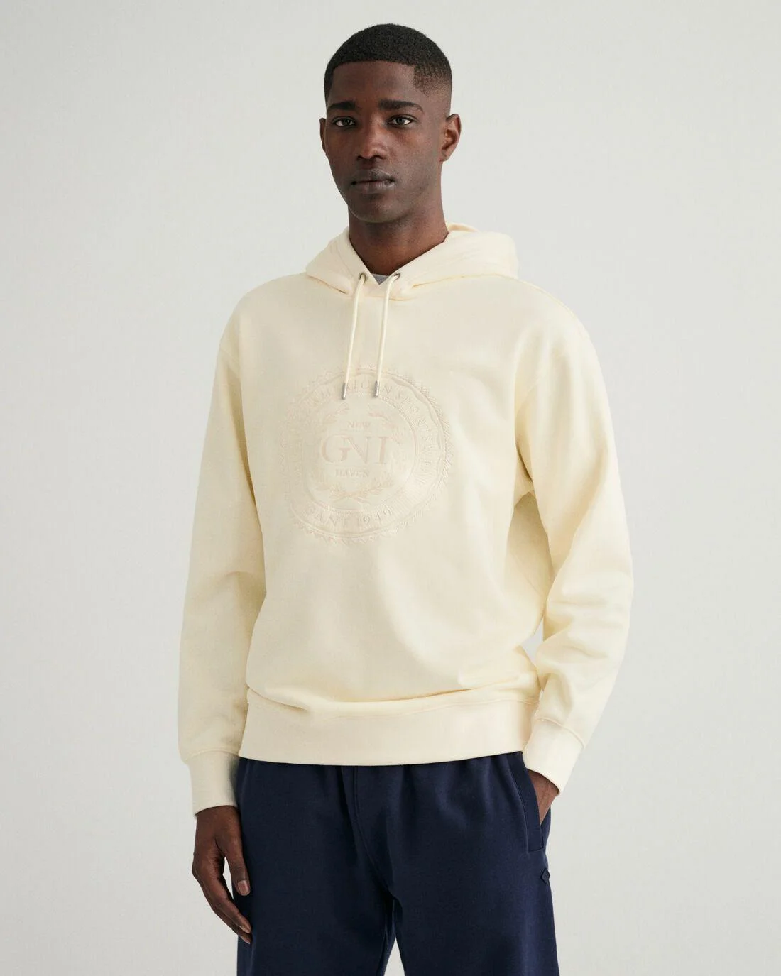 Hoodies And Sweats | Mens GANT Monogram Sweat Hoodie Cream