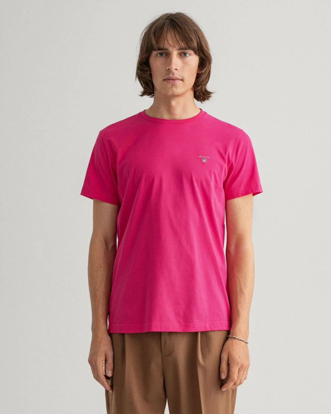 T-Shirts | Mens GANT Original T-Shirt Peacock Pink