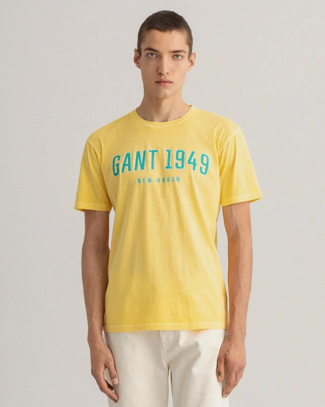 T-Shirts | Mens GANT 1949 T-Shirt Banana Yellow