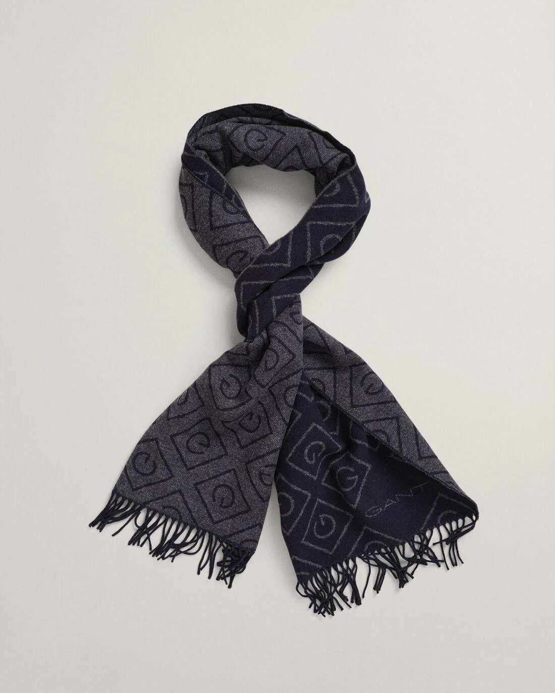 Scarves | Womens GANT Icon G Wool Scarf Dark Grey Melange