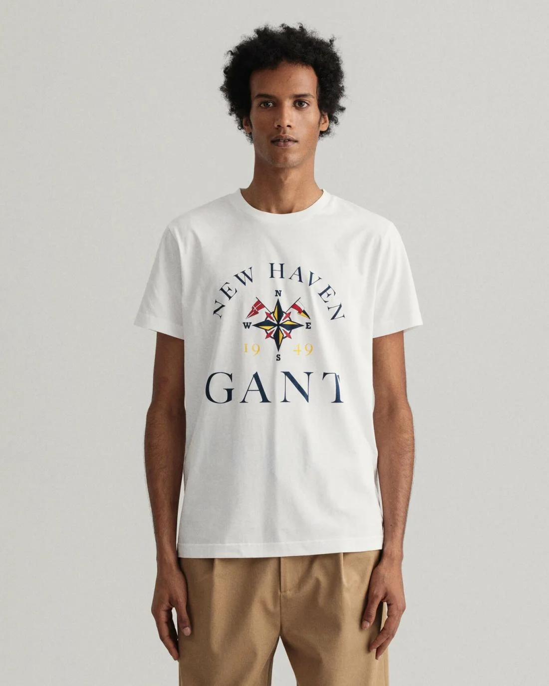 T-Shirts | Mens GANT Sailing Print T-Shirt White