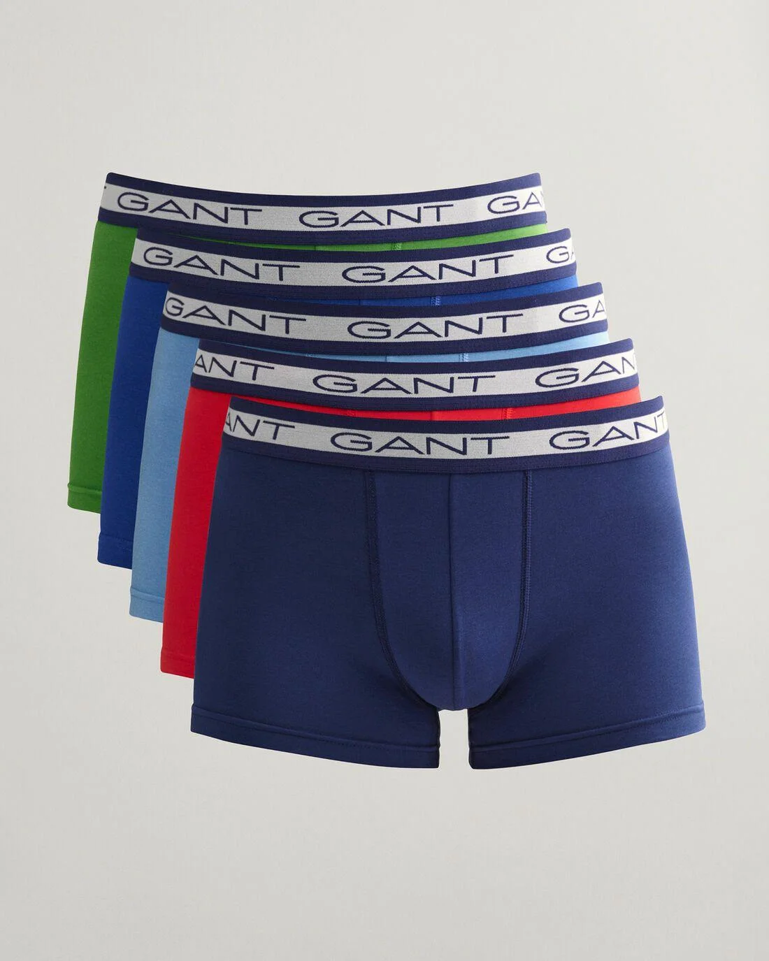 Underwear | Mens GANT 5-Pack Basic Trunks Summer Green