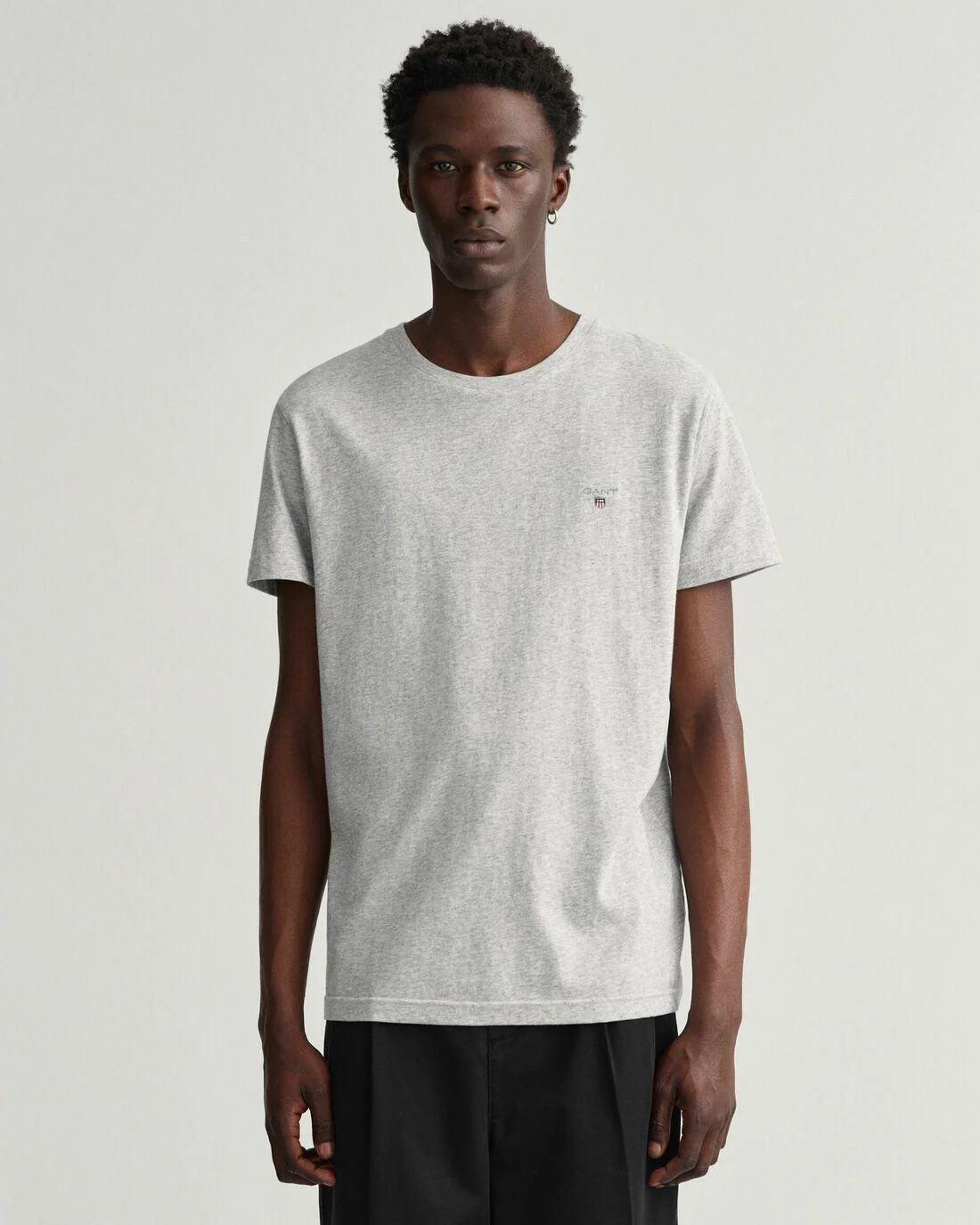 T-Shirts | Mens GANT Original T-Shirt Light Grey Melange