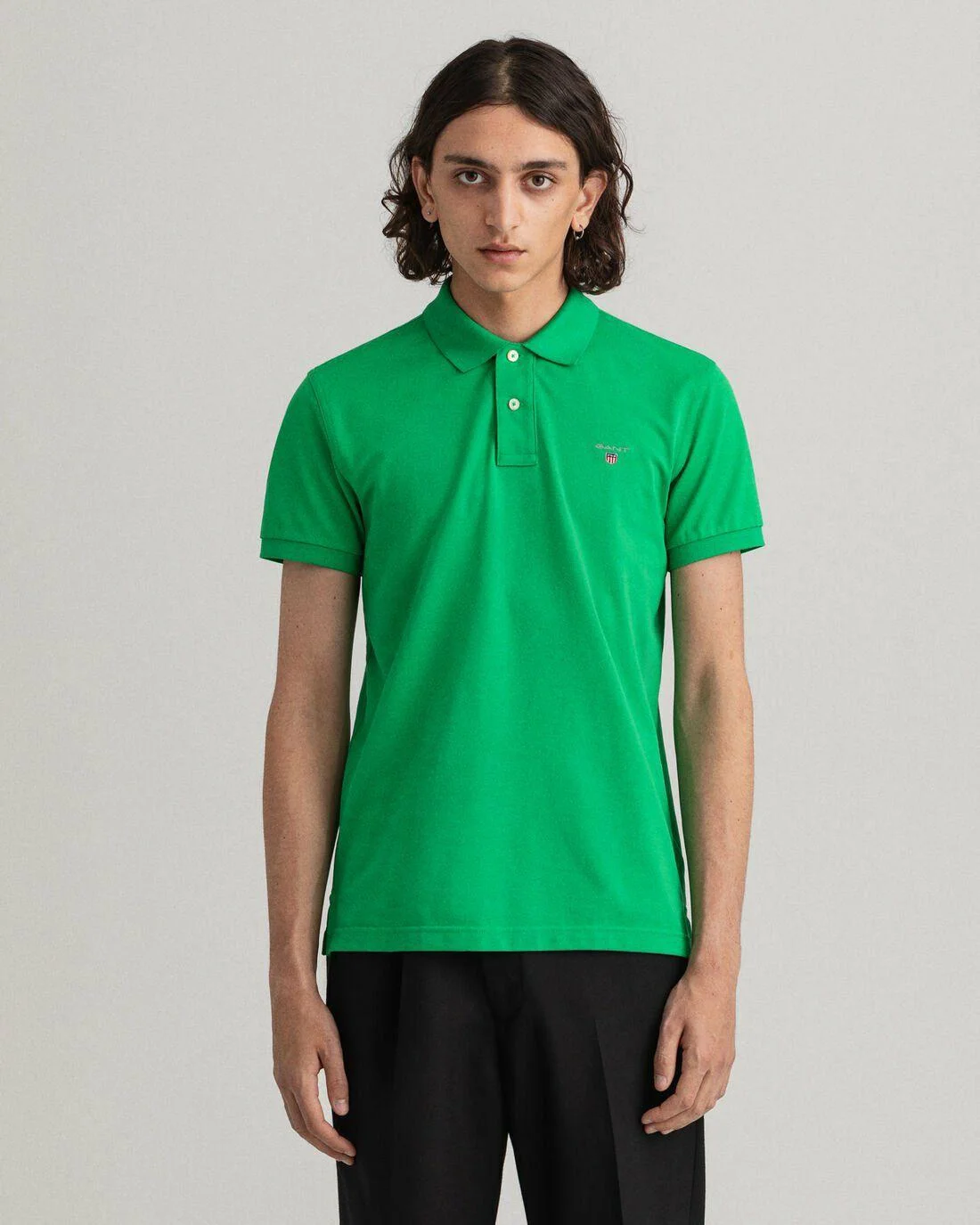 Polo Shirts | Mens GANT Original Slim Fit Piqué Polo Shirt Grass Green