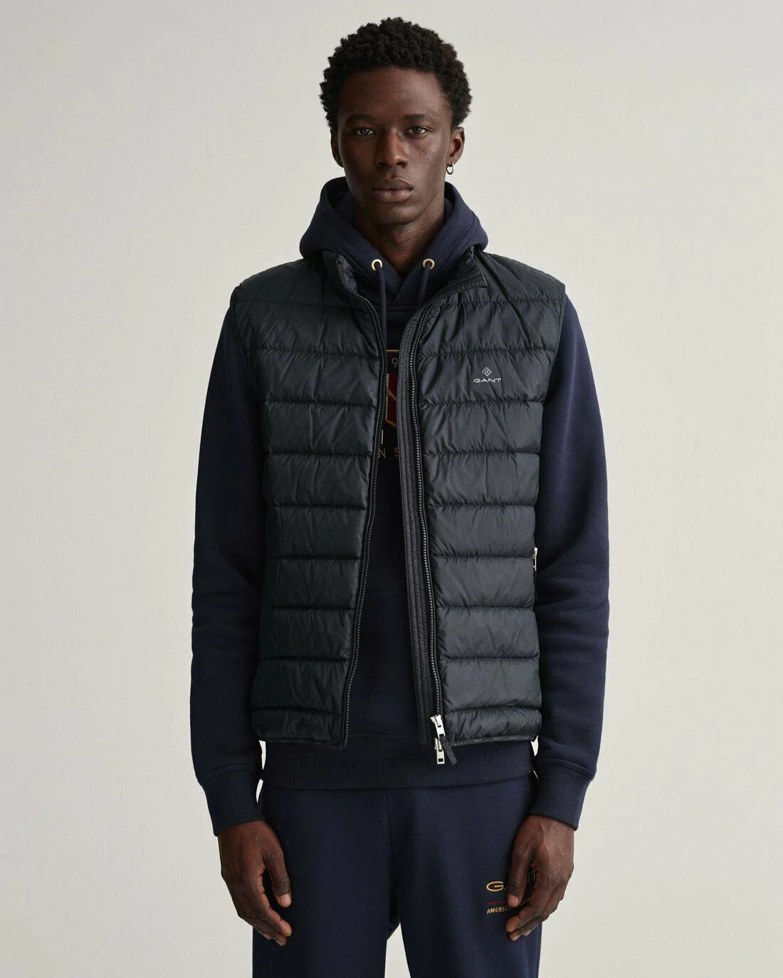 Gilets | Mens GANT Light Down Gilet Black