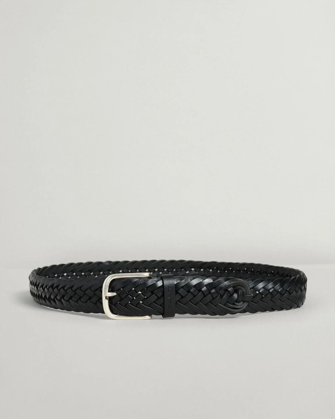 Belts | Womens GANT Leather Braided Waist Belt Black