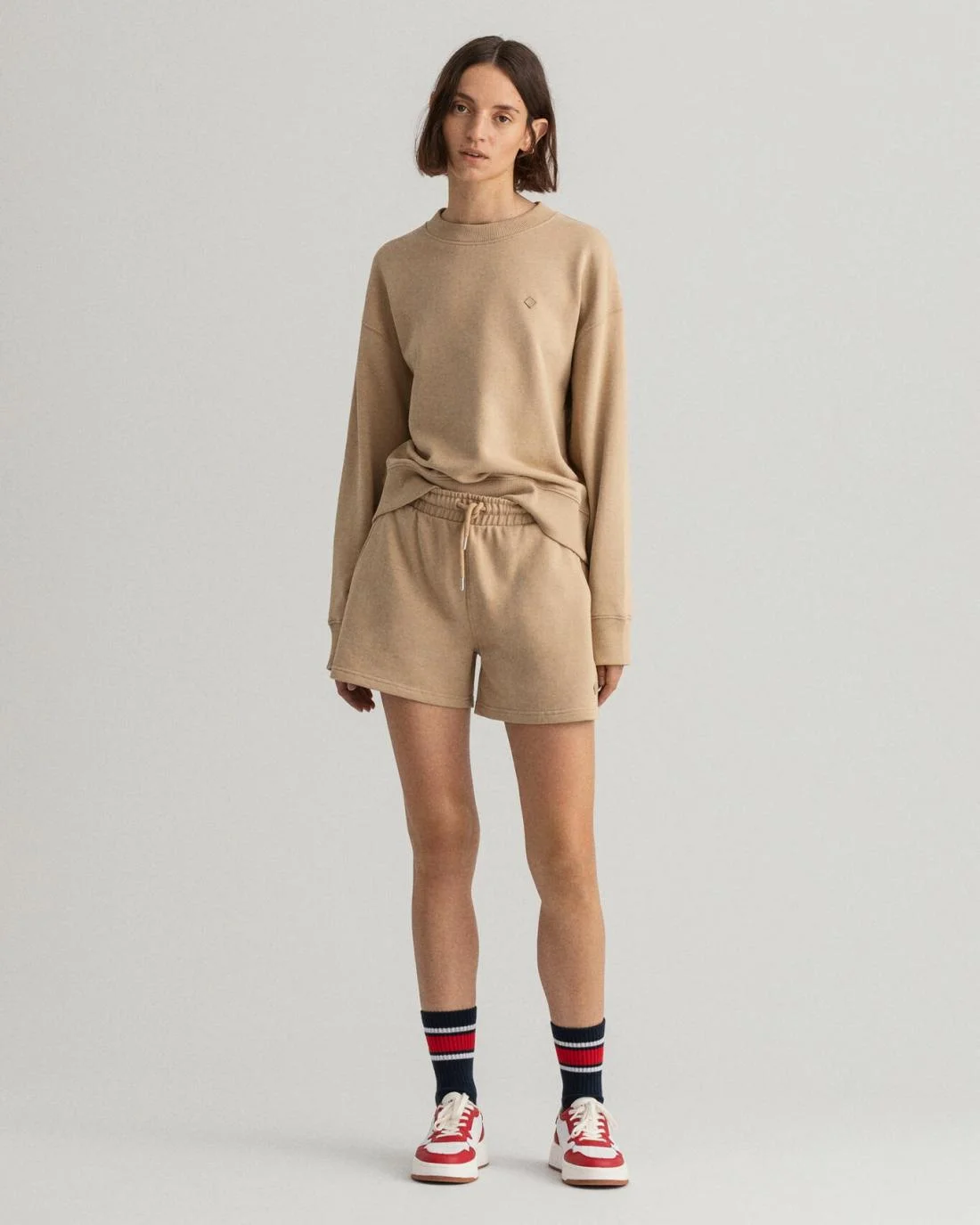 Shorts And Skirts | Womens GANT Relaxed Fit Icon G Essential Shorts Dark Khaki