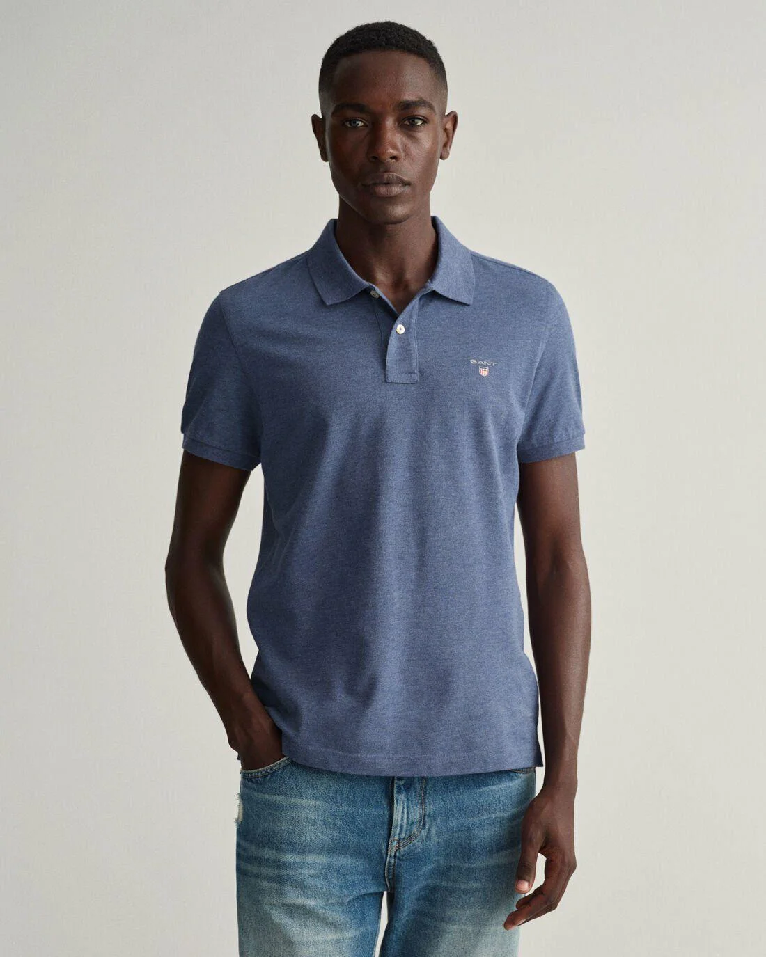 Polo Shirts | Mens GANT Original Piqué Polo Shirt Dk Jeansblue Melange