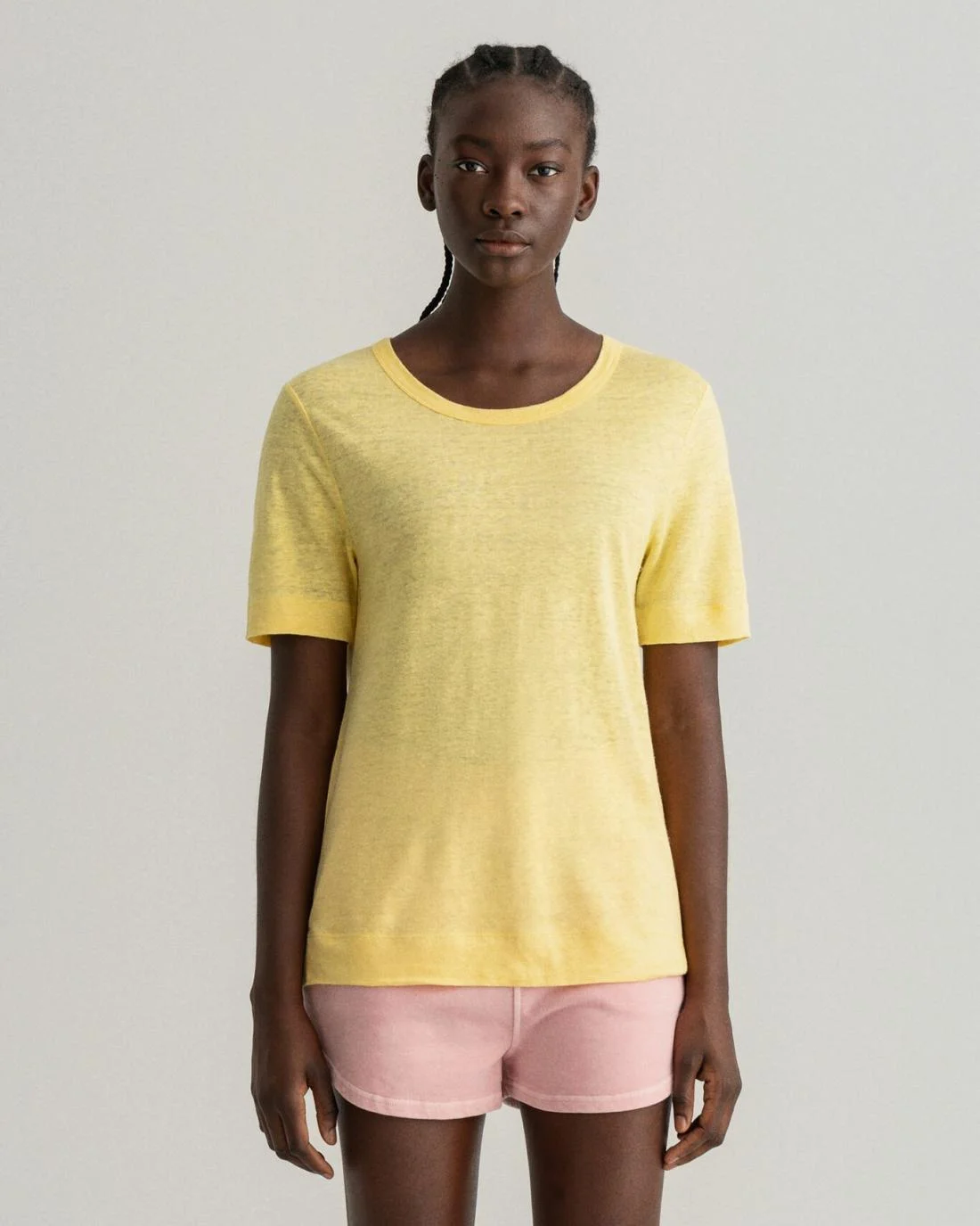 Polos And T-Shirts | Womens GANT Linen T-Shirt Banana Yellow