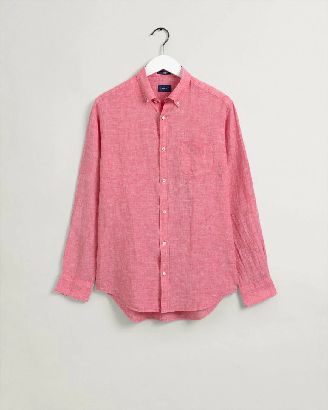 Shirts | Mens GANT Regular Fit Linen Shirt Watermelon Pink