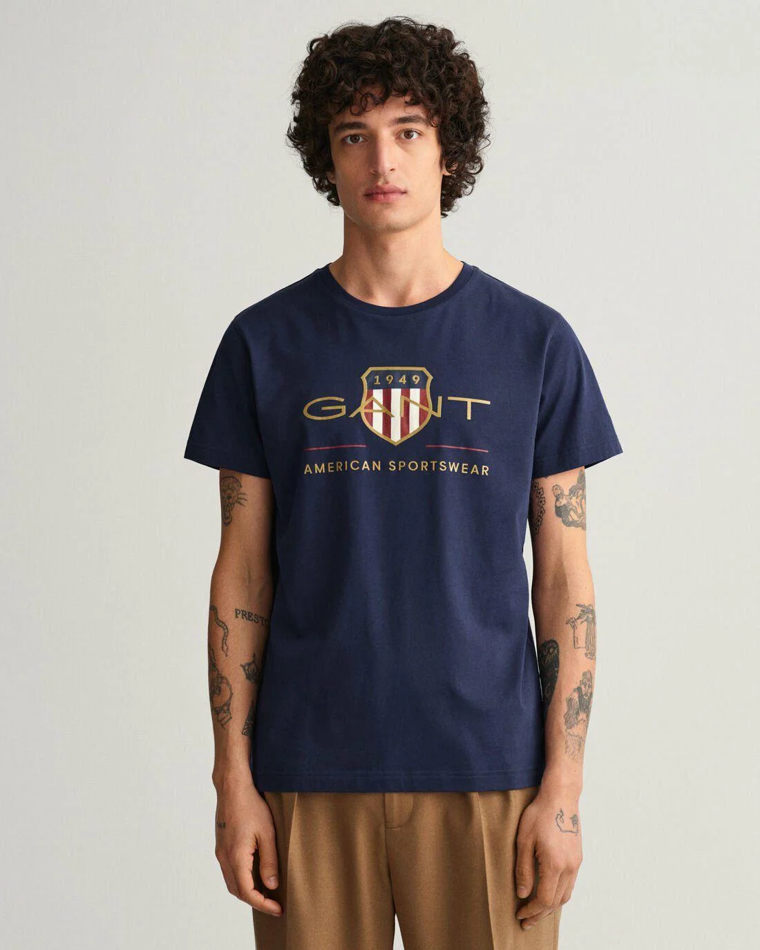 T-Shirts | Mens GANT Archive Shield T-Shirt Evening Blue