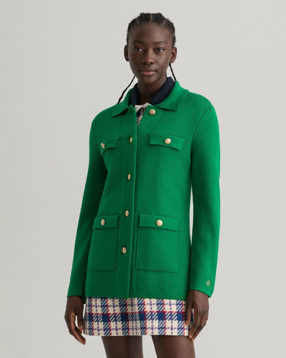 Knitwear | Womens GANT Knitted Jacket Lavish Green