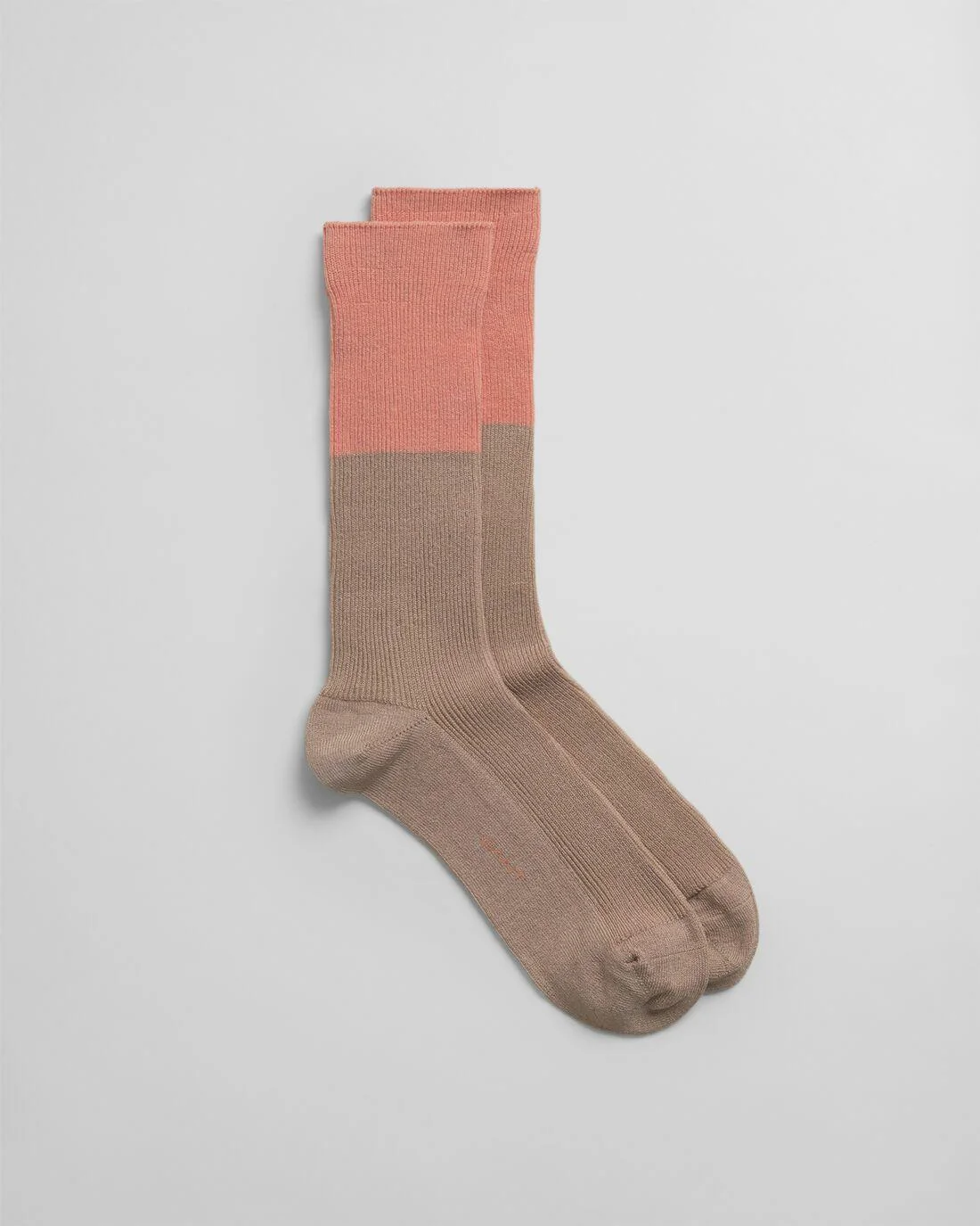 Socks | Womens GANT Color Block Socks Concrete Beige