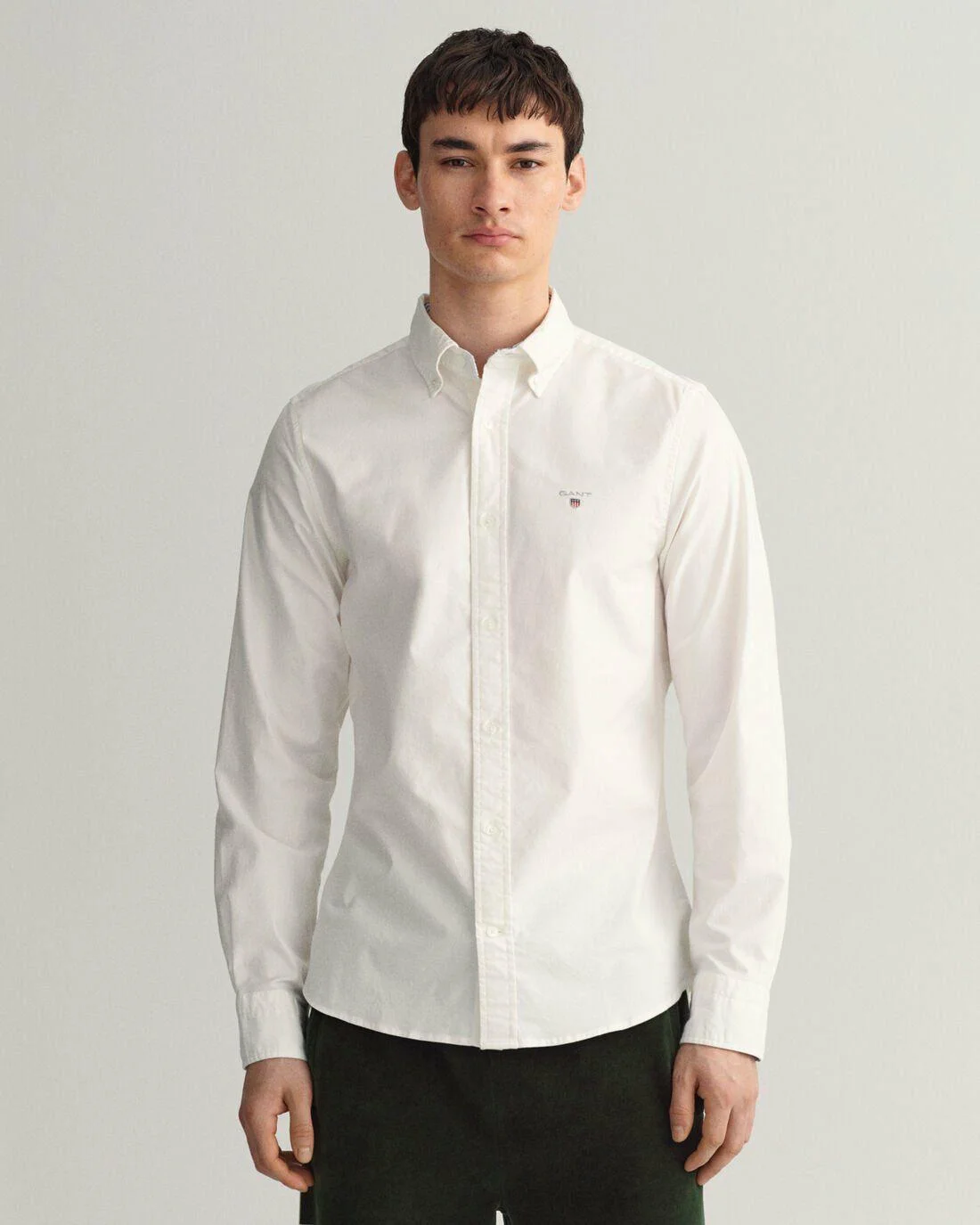 Shirts | Mens GANT Slim Fit Stretch Oxford Shirt White