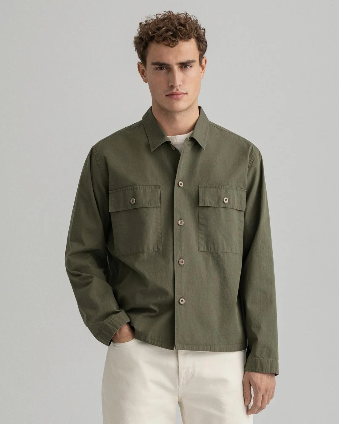 Shirts | Mens GANT Ripstop Overshirt Racing Green