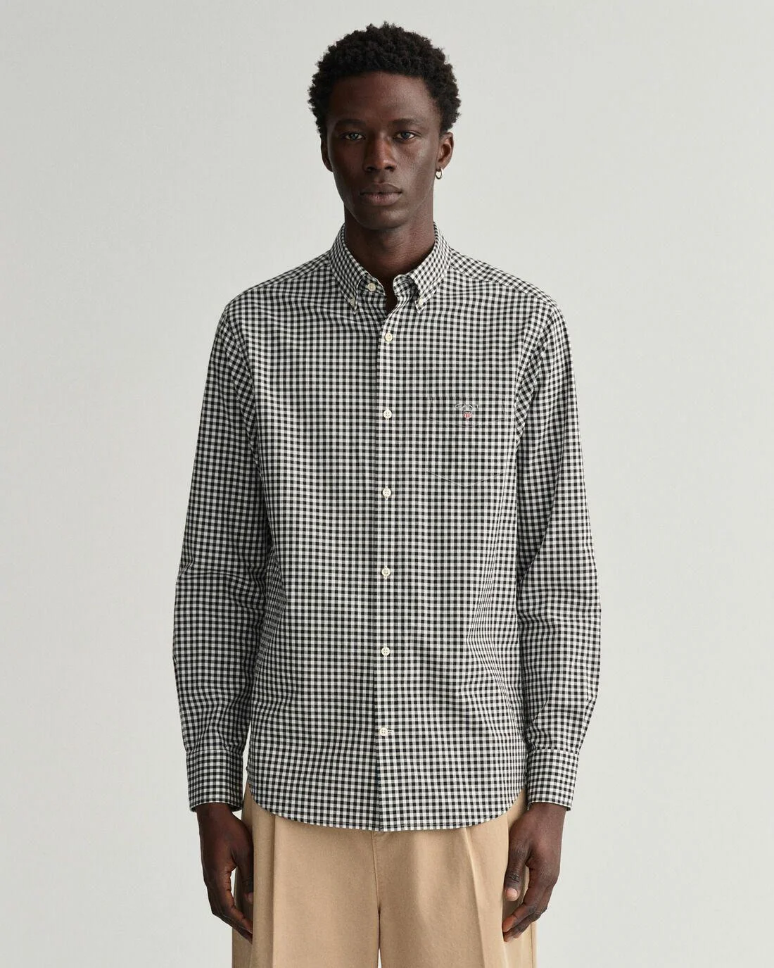 Shirts | Mens GANT Regular Fit Gingham Broadcloth Shirt Black