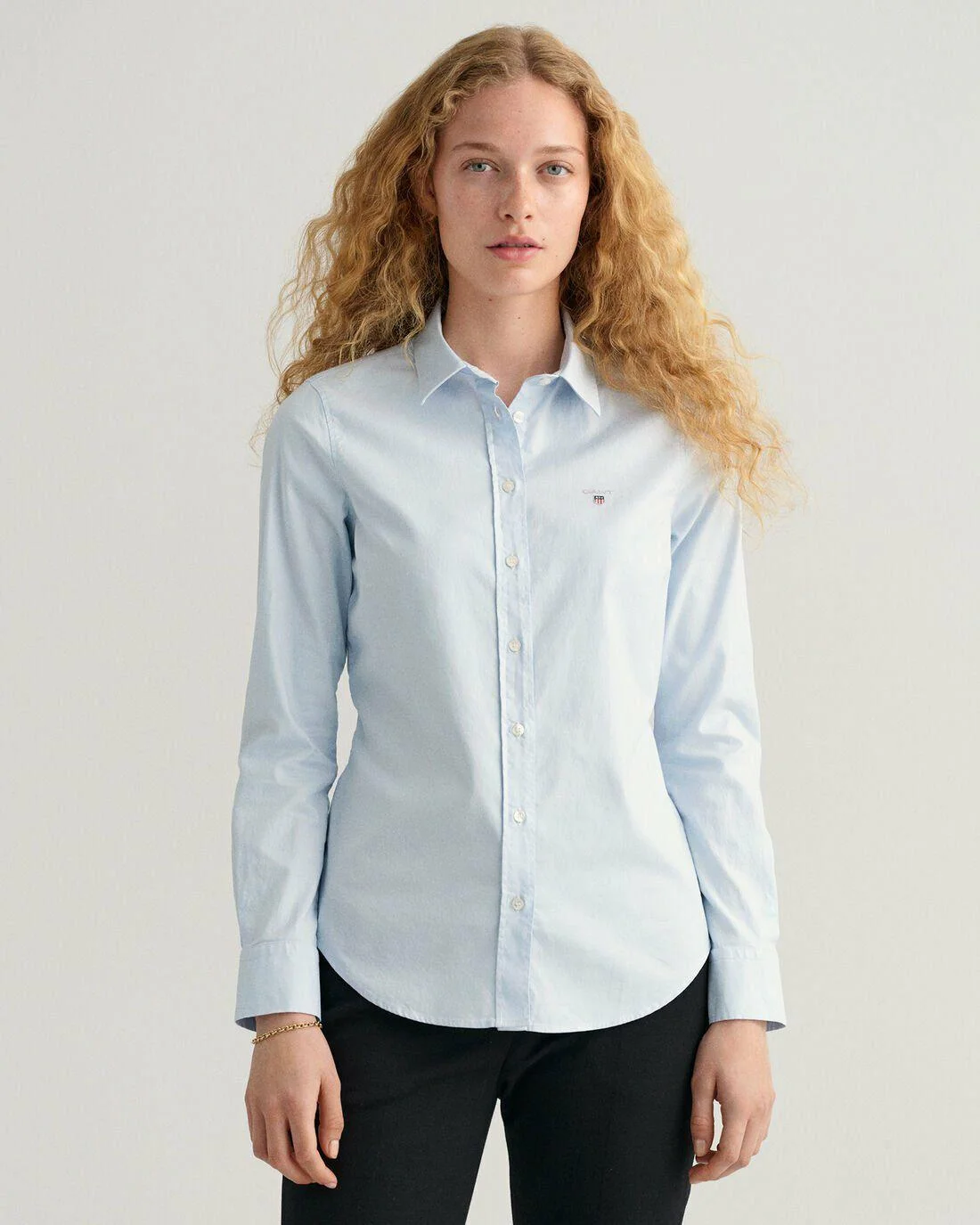 Shirts And Blouses | Womens GANT Stretch Oxford Shirt Light Blue