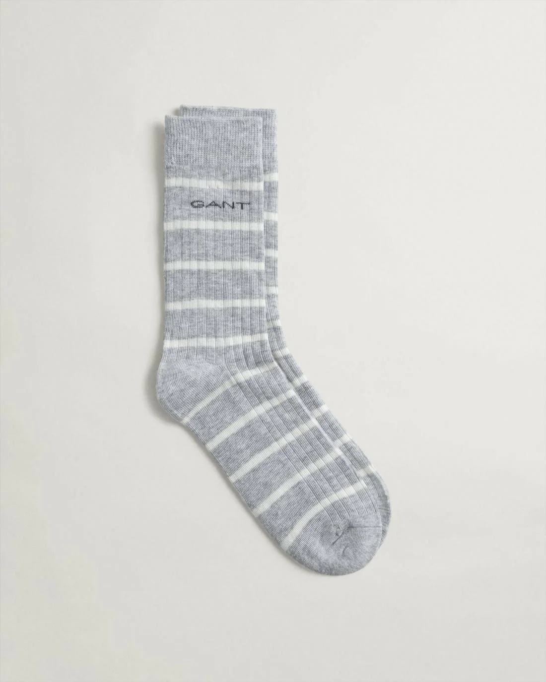 Socks | Womens GANT Melange Breton Stripe Socks Light Grey Melange