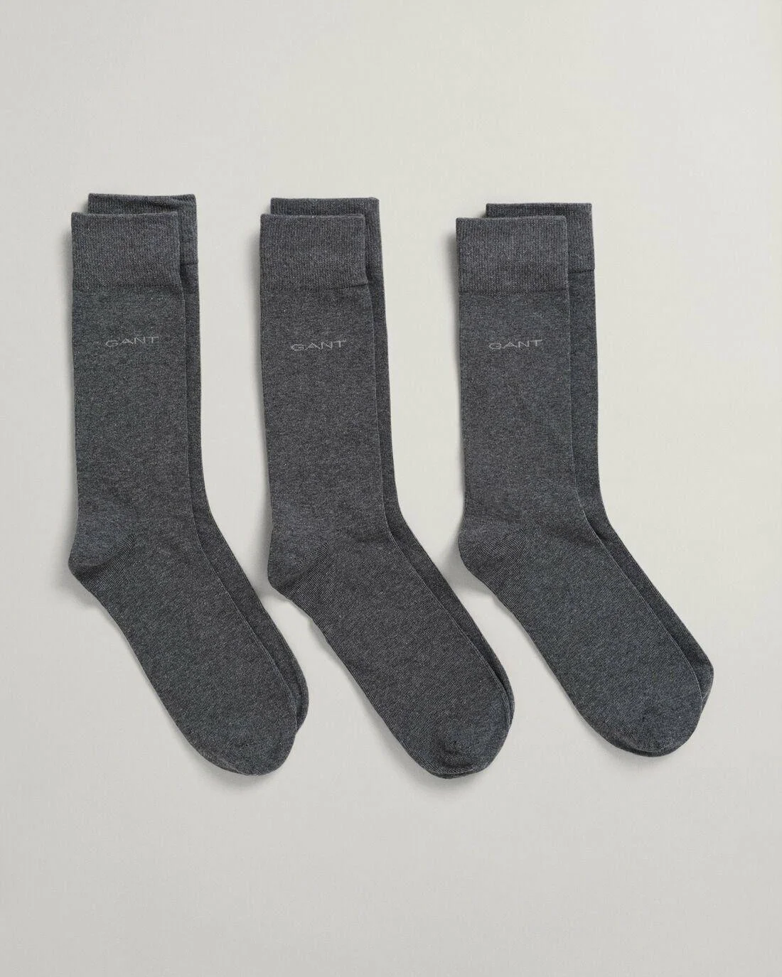 Socks | Mens GANT 3-Pack Soft Cotton Socks Charcoal Melange