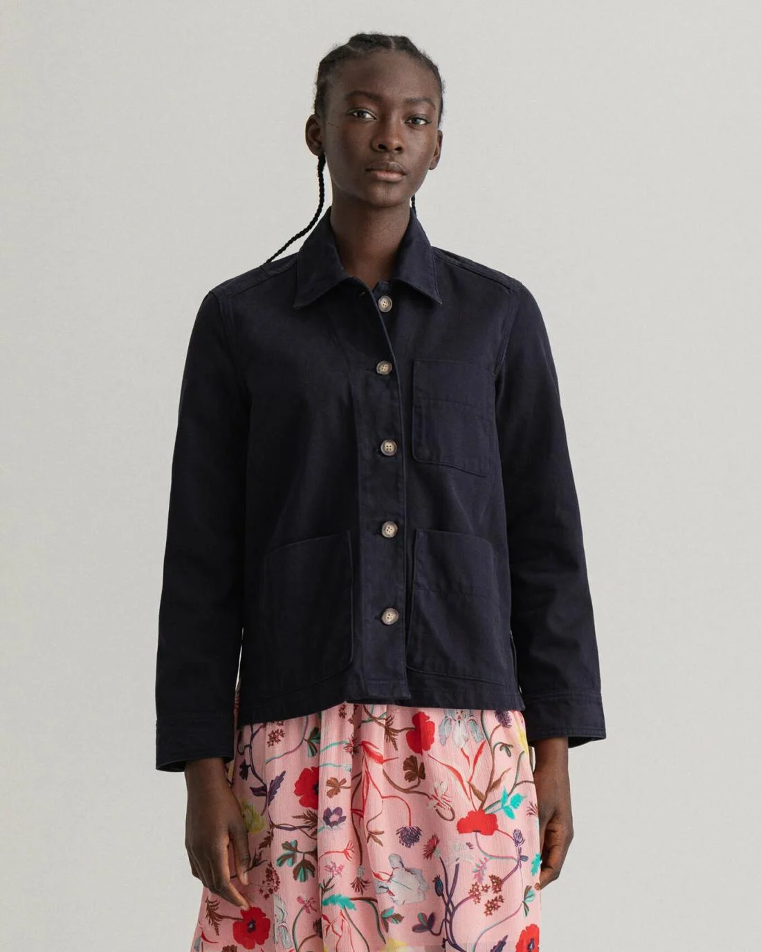 Jackets And Coats | Womens GANT Garment-Dyed Shirt Jacket Evening Blue