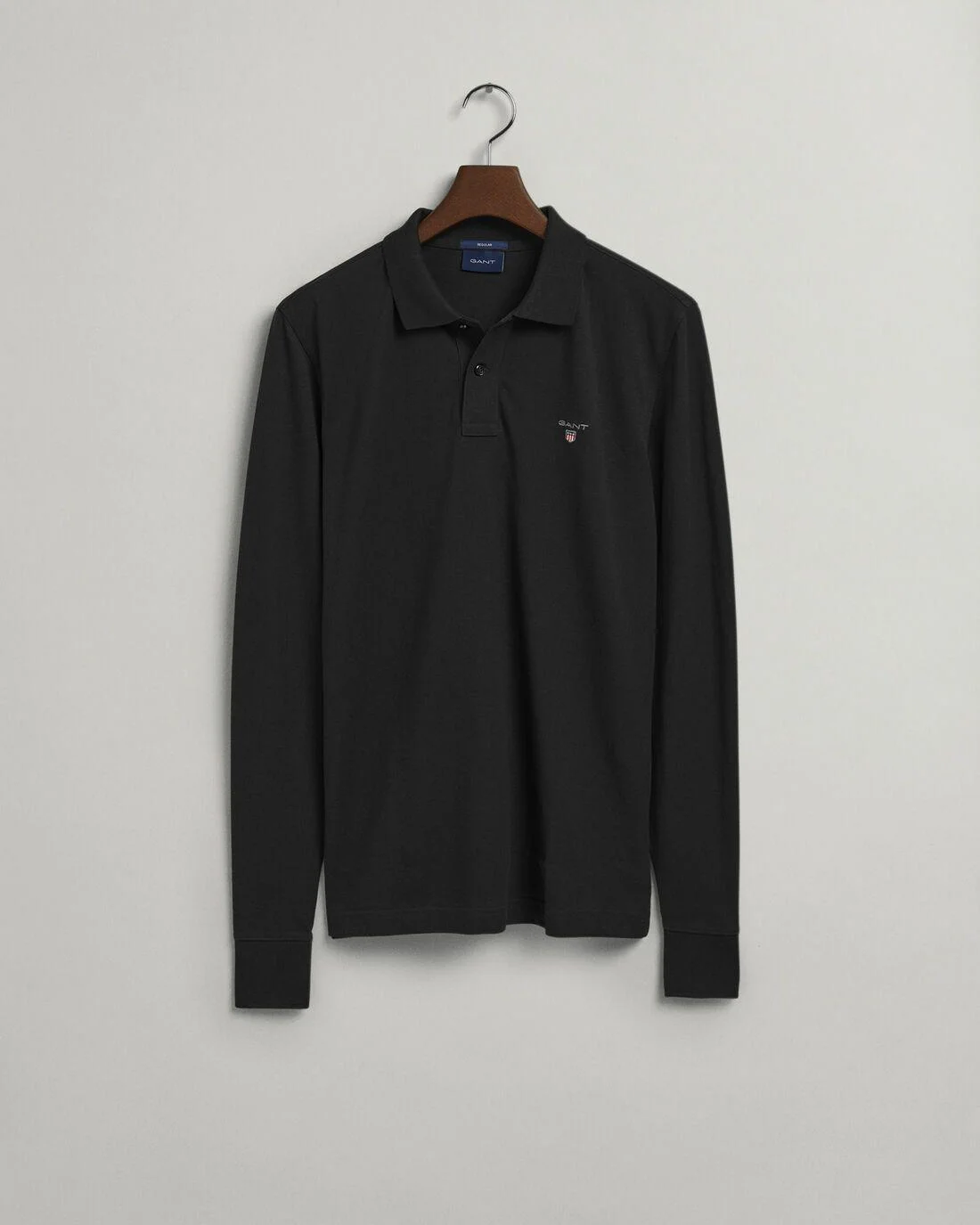 Polo Shirts | Mens GANT Original Long Sleeve Piqué Polo Shirt Black