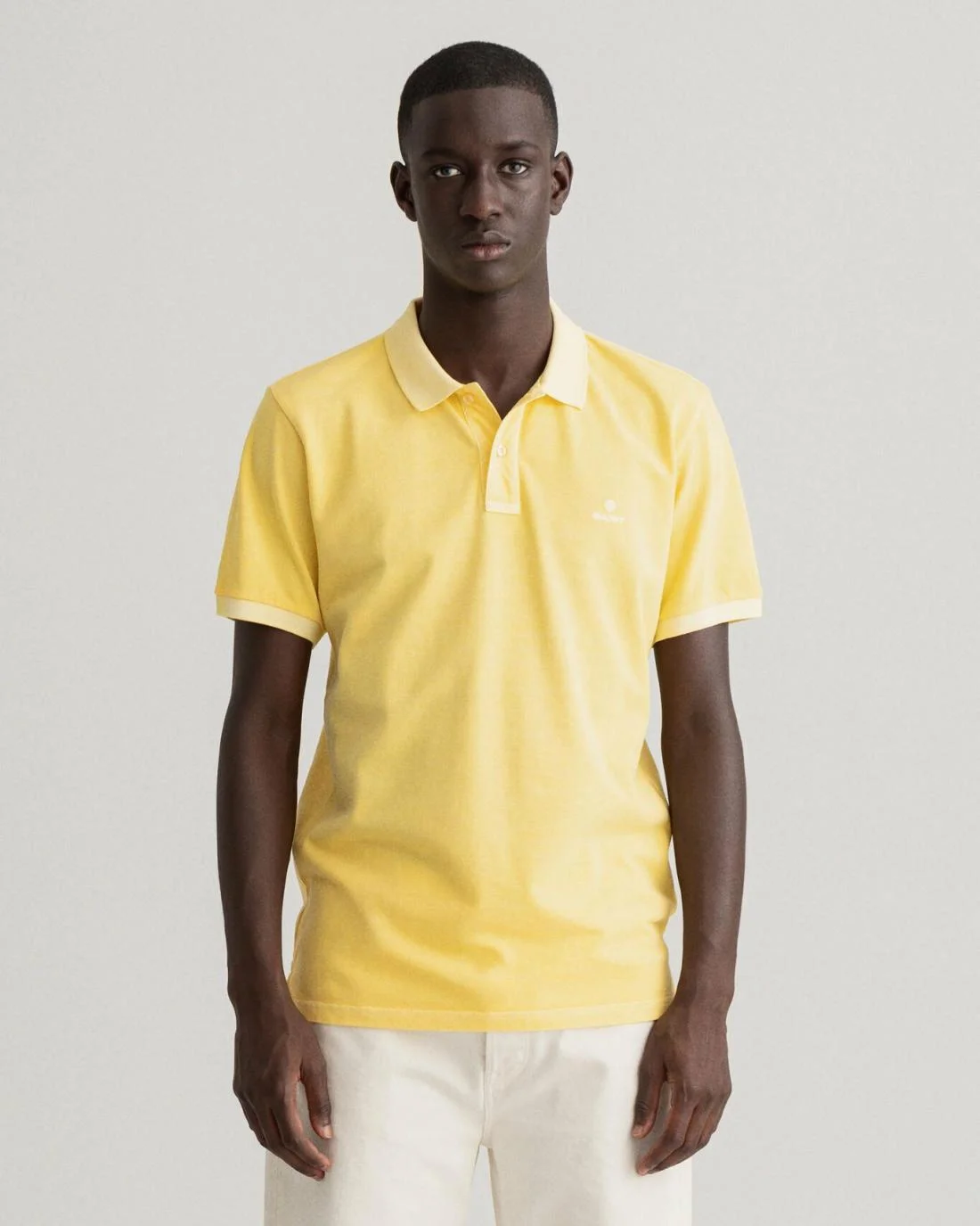 Polo Shirts | Mens GANT Sunfaded Piqué Polo Shirt Banana Yellow